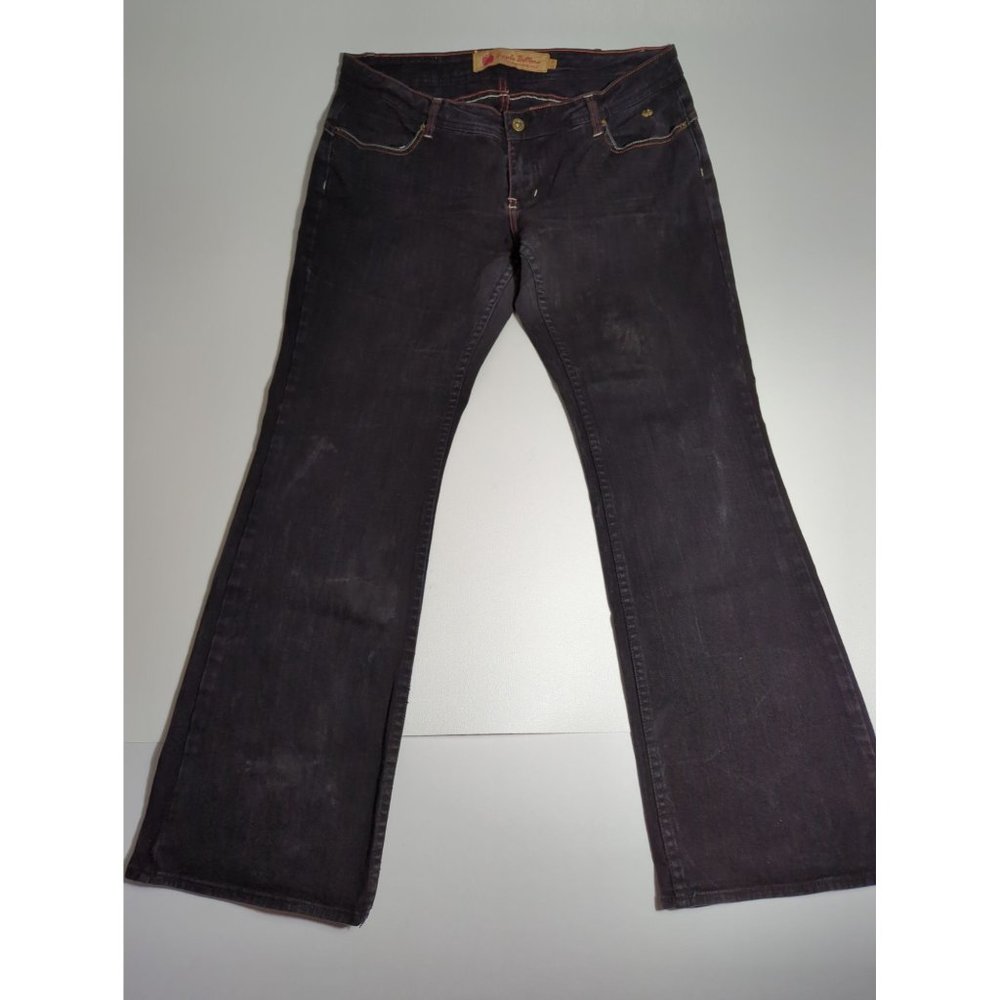 Apple Bottoms Women's Jeans RARE Y2K Black Distressed 15/16